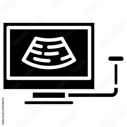 Ultrasound glyph icon