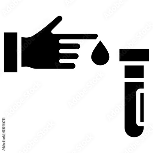 Blood Test glyph icon