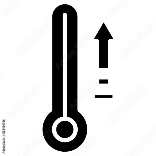 Thermometer glyph icon