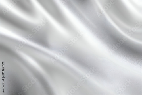 Elegant metallic silver waves with smooth reflections, creating a mesmerizing texture with light rays and a modern aesthetic