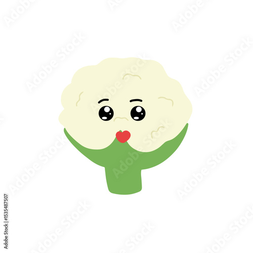 Popular kawaii cauliflower variant expression face cartoon design