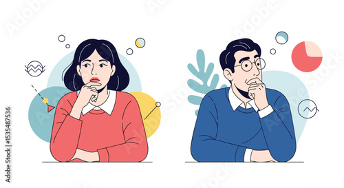 Frustrated Problem Solving Strategy Between Two Business Partners To Find Solution Concepts