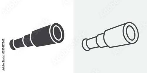 binoculars icon Line graphics illustration