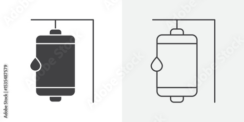 blood bag icon Line graphics illustration