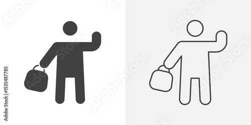 Buyer, shopper icon Line graphics illustration