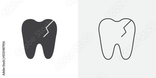 Cavities icon Line graphics illustration