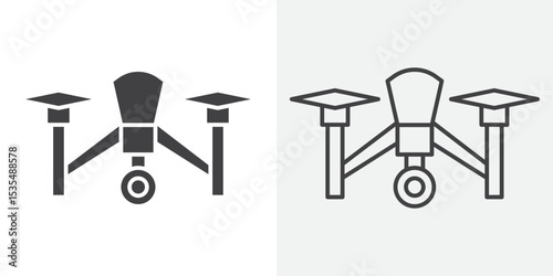 Drone Technology icon Line graphics illustration