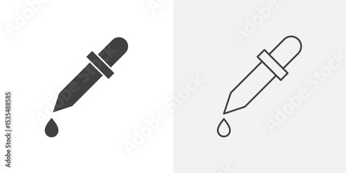 Dropper icon Line graphics illustration
