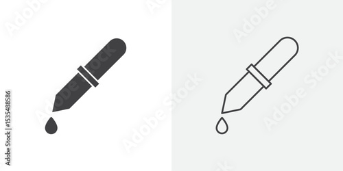 Dropper icon Line graphics illustration