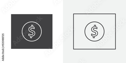 Expensive icon Line graphics illustration