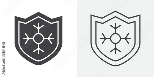 Frost resistant icon Line graphics illustration