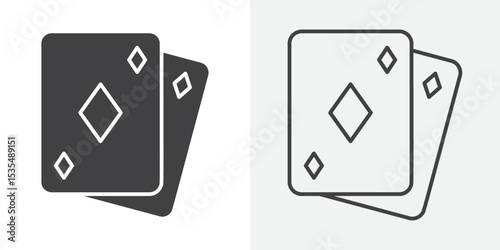 Gambling icon Line graphics illustration