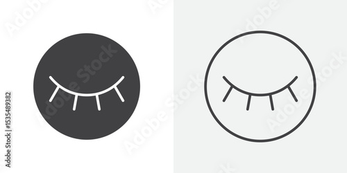 Hide icon Line graphics illustration