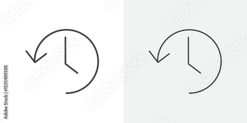 History icon Line graphics illustration