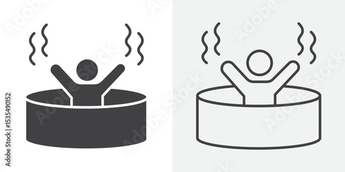 man relaxing Line graphics illustration