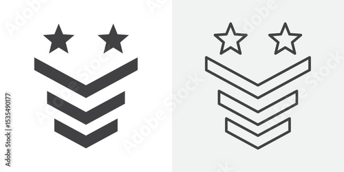 Military Rank icon Line graphics illustration