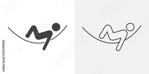 Relaxation icon Line graphics illustration