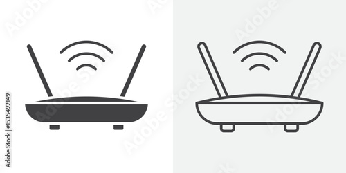 router icon Line graphics illustration