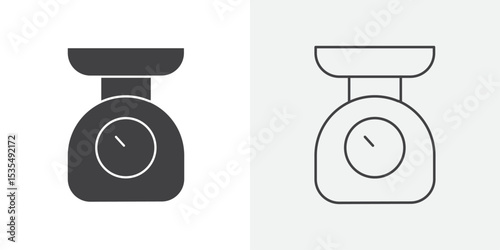 Scales icon Line graphics illustration