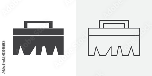 Scrubbing brush icon Line graphics illustration