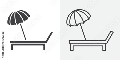 Summer holiday icon Line graphics illustration