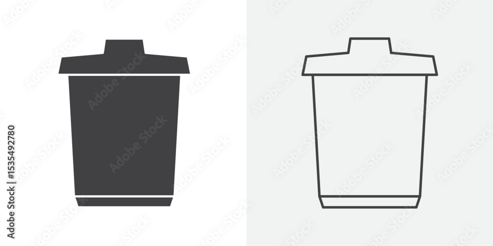 Trash icon Line graphics illustration Trash icon Line graphics illustration