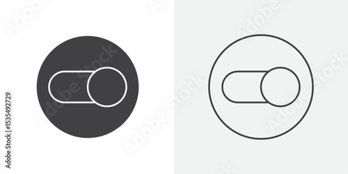 Toggle switch icon Line graphics illustration