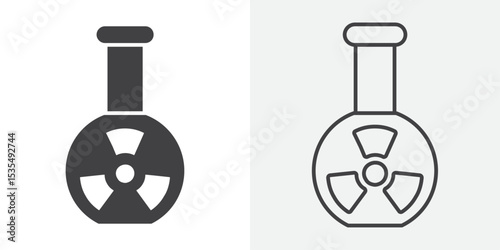 Toxic product icon Line graphics illustration