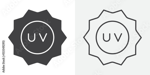 UV icon Line graphics illustration