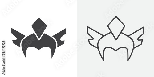 valkyrie icon Line graphics illustration