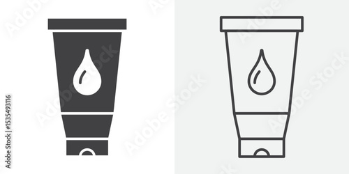 Water-based lubricant icon Line graphics illustration