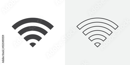 Wifi signal icon Line graphics illustration