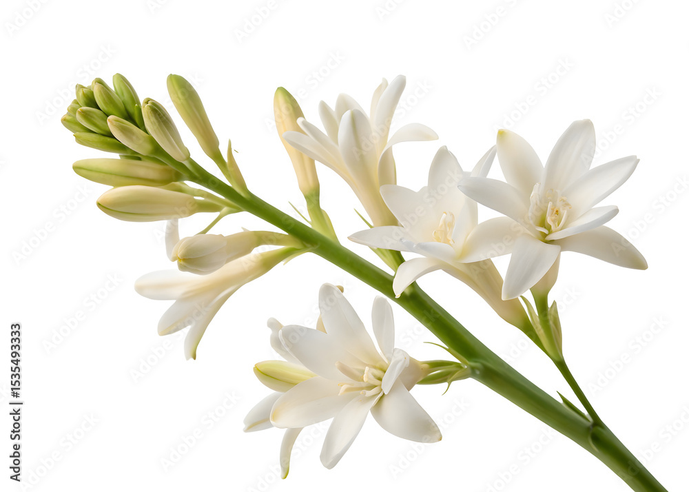 Fototapeta premium Tuberose isolated on transparent background