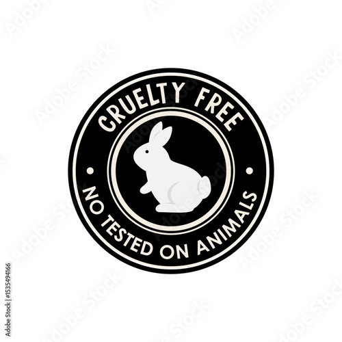 CRUELTY FREE NO TESTED NO ANIMALS VECTOR LOGO