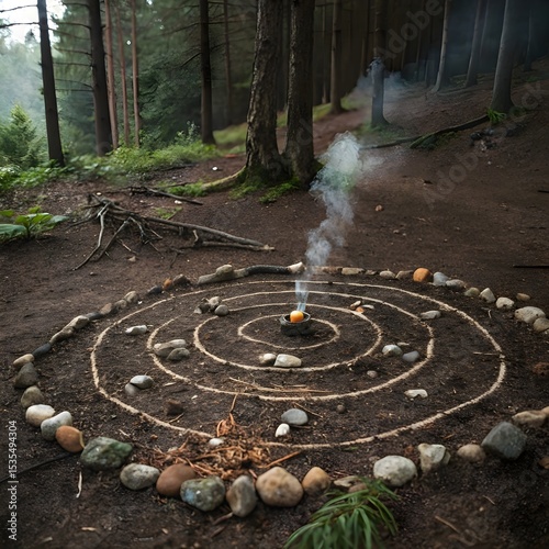 Smoke & Soil: Ritual Circles in the Dirt, tribal earth ritual, soil pattern symbolism, primal ground design, ancient ceremony visuals, elegance, surreal, smooth, visual, cool, display, presentation