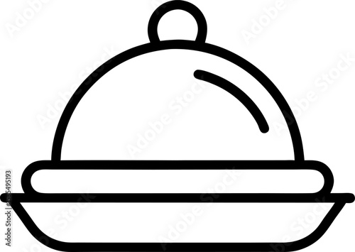 Dish or Tray Food vector icon on white background