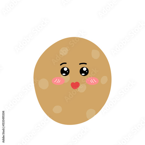 Potatoes character expression. emoticon element. Various expressions of cartoon illustrations. cute and adorable emoticons of fruits and vegetables style
