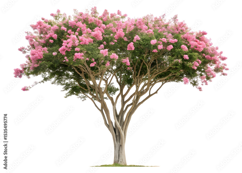 Fototapeta premium Giant crape-myrtle isolated on transparent background