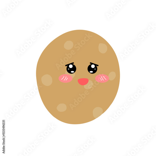 Potatoes character expression. emoticon element. Various expressions of cartoon illustrations. cute and adorable emoticons of fruits and vegetables style
