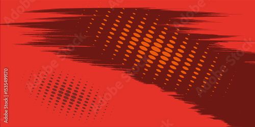 Red halftone dots blue color pattern gradient grunge texture background. Dot pop art comic sport style vector illustration. Eps10