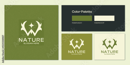 Elegant letter w logo. Perfect for beauty salon, decoration, boutique, spa, yoga, cosmetic products, villa, hotel and perfume.