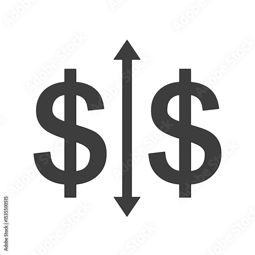 Dollar symbols with arrows indicating price fluctuations  