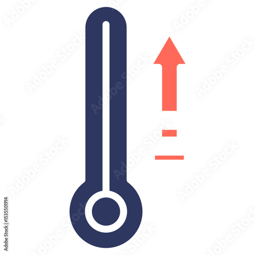 Thermometer glyph color icon