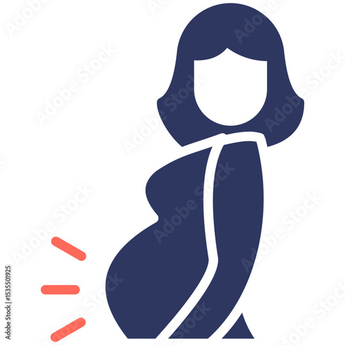 Pregnant glyph color icon