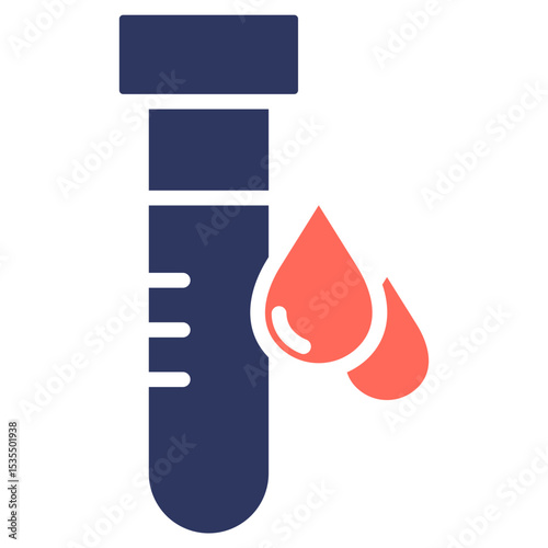 Blood Test glyph color icon