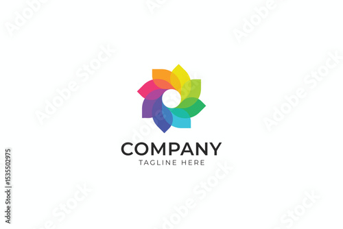 Colorful Shape Logo for Business Company Community Social Humanity Care and Peace