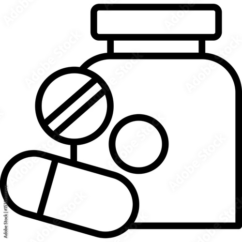 Pills line icon