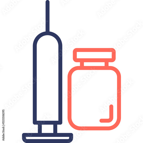 Injection line color icon