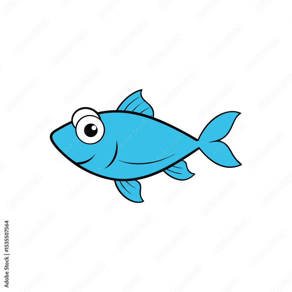 Naklejka premium vector illustration of a fish
