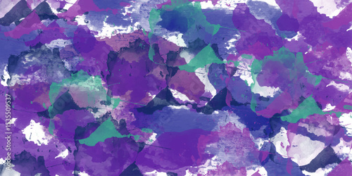 Vector seamless pattern with ink blots and brush strokes. Colorful creative artistic background in pastel colors. Abstract light Purple, Pink vector natural grunge texture colorful explosion.